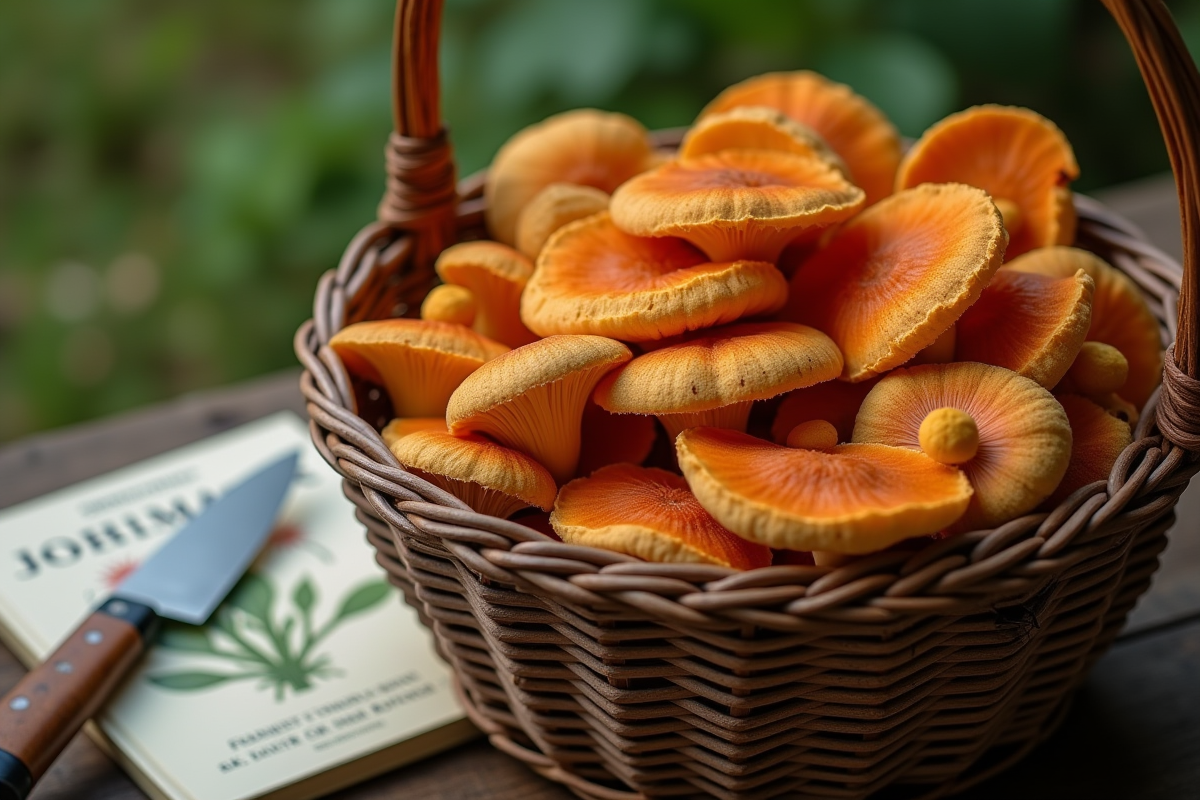 champignons orangés